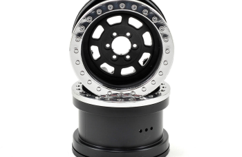 AXIAL 2.2'' TRAIL READY HD SERIES BEADLOCK WITH SLIM RING, IFD WHEELS, CHROME/BLACK (2PCS) AX08142